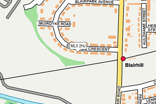 ML5 2HJ map - OS OpenMap – Local (Ordnance Survey) ML5 2HJ map - OS OpenMap – Local (Ordnance Survey)