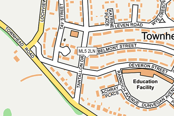 ML5 2LN map - OS OpenMap – Local (Ordnance Survey) ML5 2LN map - OS OpenMap – Local (Ordnance Survey)