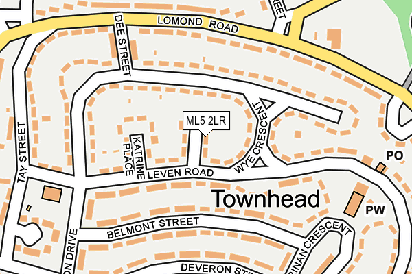 ML5 2LR map - OS OpenMap – Local (Ordnance Survey)