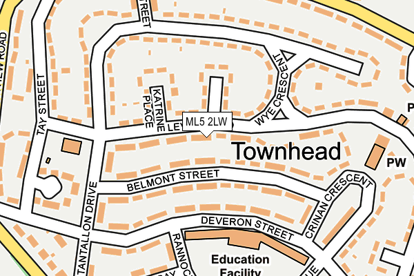 ML5 2LW map - OS OpenMap – Local (Ordnance Survey) ML5 2LW map - OS OpenMap – Local (Ordnance Survey)