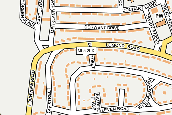 ML5 2LX map - OS OpenMap – Local (Ordnance Survey) ML5 2LX map - OS OpenMap – Local (Ordnance Survey)