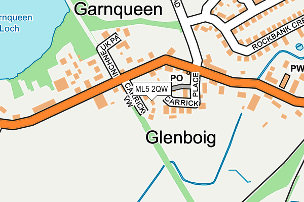 ML5 2QW map - OS OpenMap – Local (Ordnance Survey)