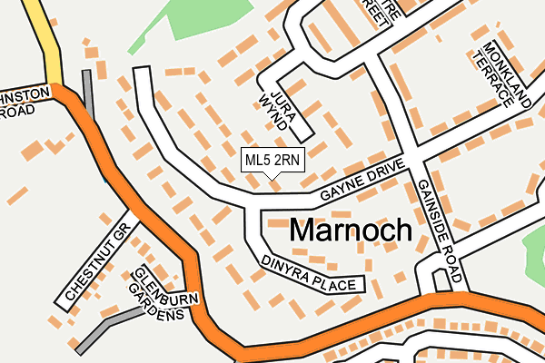 ML5 2RN map - OS OpenMap – Local (Ordnance Survey) ML5 2RN map - OS OpenMap – Local (Ordnance Survey)