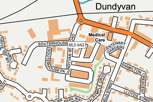 ML5 4AQ map - OS OpenMap – Local (Ordnance Survey) ML5 4AQ map - OS OpenMap – Local (Ordnance Survey)