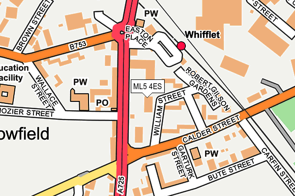 ML5 4ES map - OS OpenMap – Local (Ordnance Survey) ML5 4ES map - OS OpenMap – Local (Ordnance Survey)