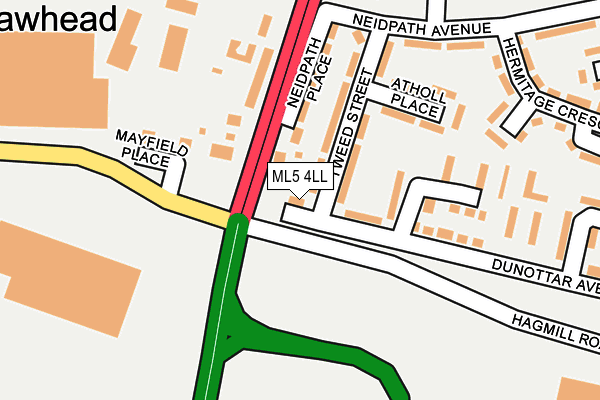 ML5 4LL map - OS OpenMap – Local (Ordnance Survey)