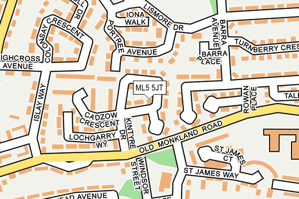 ML5 5JT map - OS OpenMap – Local (Ordnance Survey)