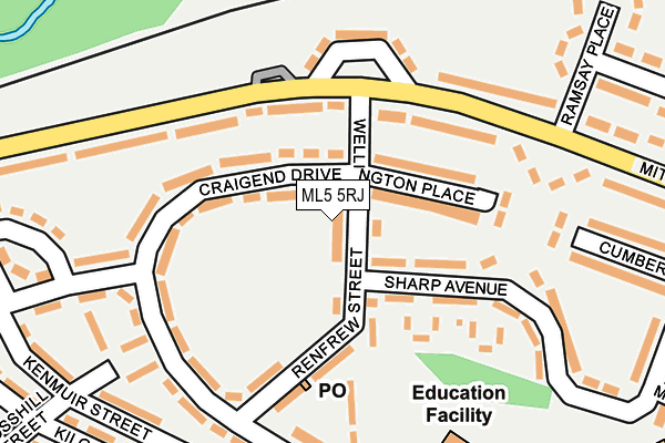 ML5 5RJ map - OS OpenMap – Local (Ordnance Survey) ML5 5RJ map - OS OpenMap – Local (Ordnance Survey)