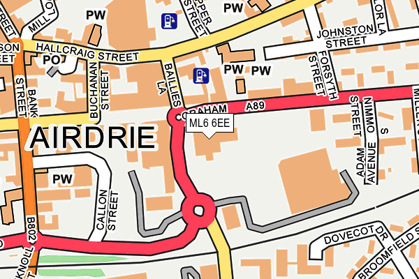 ML6 6EE map - OS OpenMap – Local (Ordnance Survey)