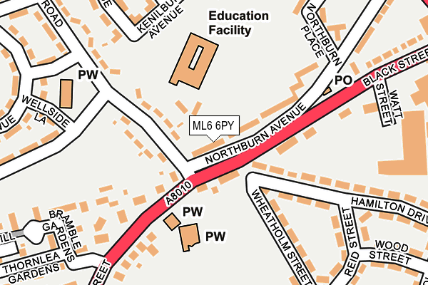 ML6 6PY map - OS OpenMap – Local (Ordnance Survey) ML6 6PY map - OS OpenMap – Local (Ordnance Survey)