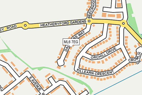 ML6 7EG map - OS OpenMap – Local (Ordnance Survey) ML6 7EG map - OS OpenMap – Local (Ordnance Survey)