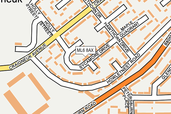 ML6 8AX map - OS OpenMap – Local (Ordnance Survey) ML6 8AX map - OS OpenMap – Local (Ordnance Survey)