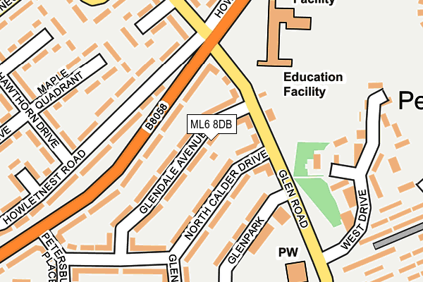 ML6 8DB map - OS OpenMap – Local (Ordnance Survey) ML6 8DB map - OS OpenMap – Local (Ordnance Survey)