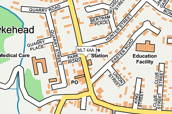 ML7 4AA map - OS OpenMap – Local (Ordnance Survey) ML7 4AA map - OS OpenMap – Local (Ordnance Survey)