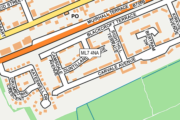 ML7 4NA map - OS OpenMap – Local (Ordnance Survey) ML7 4NA map - OS OpenMap – Local (Ordnance Survey)