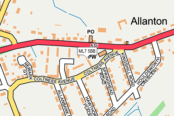 ML7 5BB map - OS OpenMap – Local (Ordnance Survey)