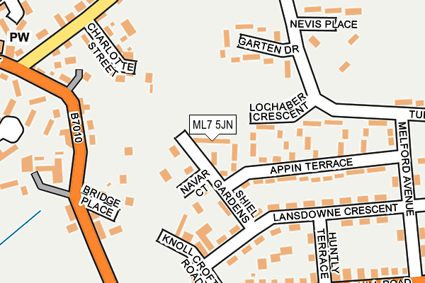 ML7 5JN map - OS OpenMap – Local (Ordnance Survey) ML7 5JN map - OS OpenMap – Local (Ordnance Survey)