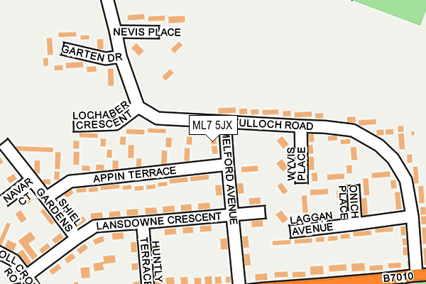 ML7 5JX map - OS OpenMap – Local (Ordnance Survey) ML7 5JX map - OS OpenMap – Local (Ordnance Survey)