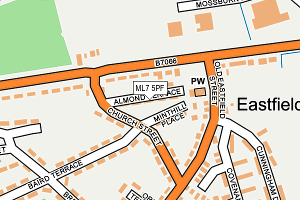 ML7 5PF map - OS OpenMap – Local (Ordnance Survey) ML7 5PF map - OS OpenMap – Local (Ordnance Survey)
