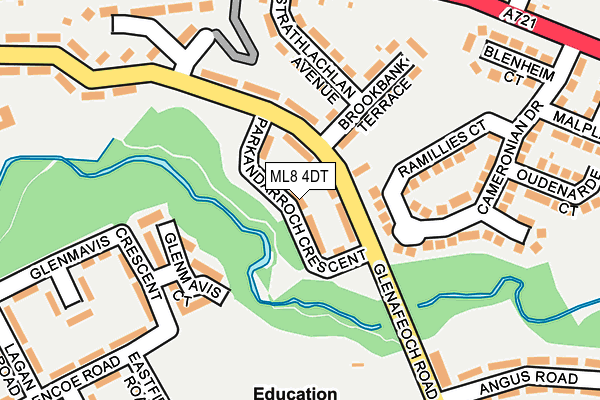 ML8 4DT map - OS OpenMap – Local (Ordnance Survey)