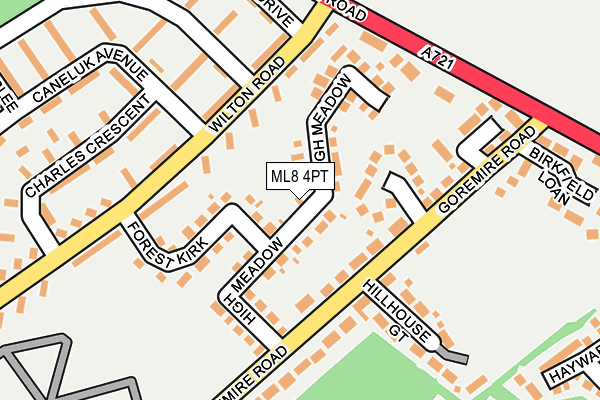 ML8 4PT map - OS OpenMap – Local (Ordnance Survey) ML8 4PT map - OS OpenMap – Local (Ordnance Survey)