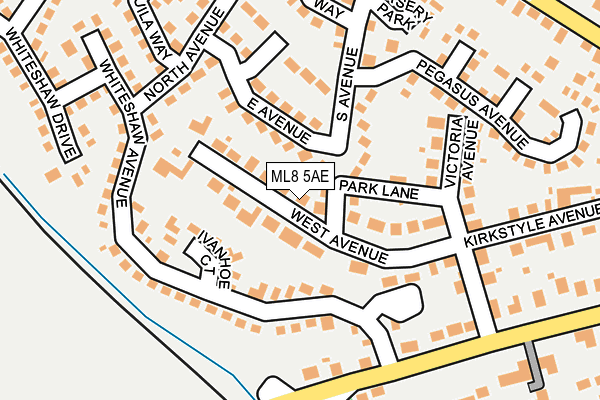 ML8 5AE map - OS OpenMap – Local (Ordnance Survey) ML8 5AE map - OS OpenMap – Local (Ordnance Survey)