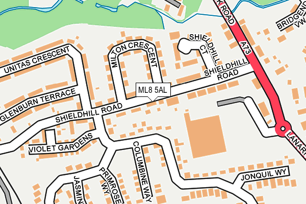 ML8 5AL map - OS OpenMap – Local (Ordnance Survey) ML8 5AL map - OS OpenMap – Local (Ordnance Survey)