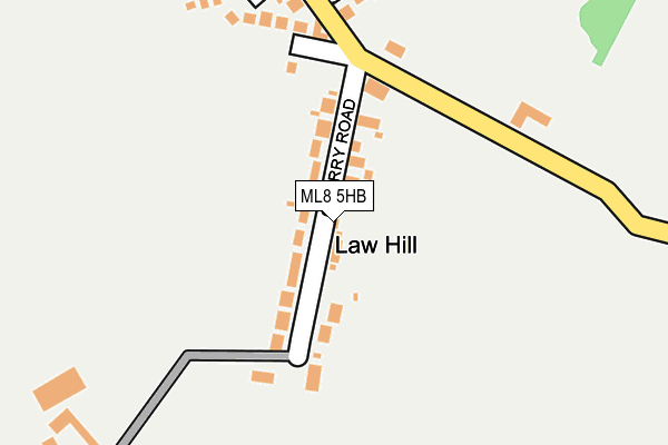 ML8 5HB map - OS OpenMap – Local (Ordnance Survey) ML8 5HB map - OS OpenMap – Local (Ordnance Survey)