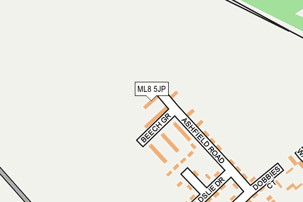 ML8 5JP map - OS OpenMap – Local (Ordnance Survey) ML8 5JP map - OS OpenMap – Local (Ordnance Survey)