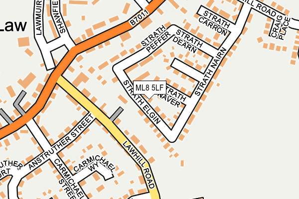ML8 5LF map - OS OpenMap – Local (Ordnance Survey) ML8 5LF map - OS OpenMap – Local (Ordnance Survey)