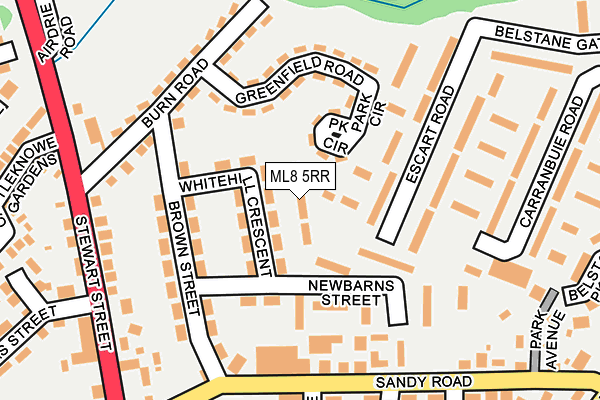 ML8 5RR map - OS OpenMap – Local (Ordnance Survey) ML8 5RR map - OS OpenMap – Local (Ordnance Survey)