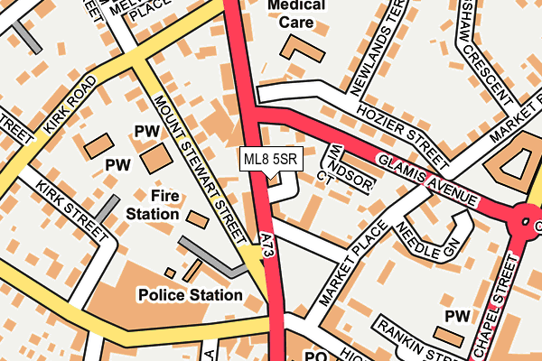 ML8 5SR map - OS OpenMap – Local (Ordnance Survey)