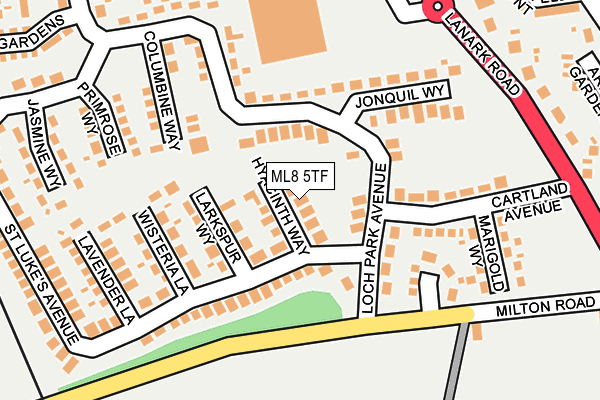 ML8 5TF map - OS OpenMap – Local (Ordnance Survey)