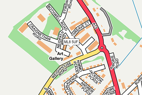 ML8 5UF map - OS OpenMap – Local (Ordnance Survey) ML8 5UF map - OS OpenMap – Local (Ordnance Survey)