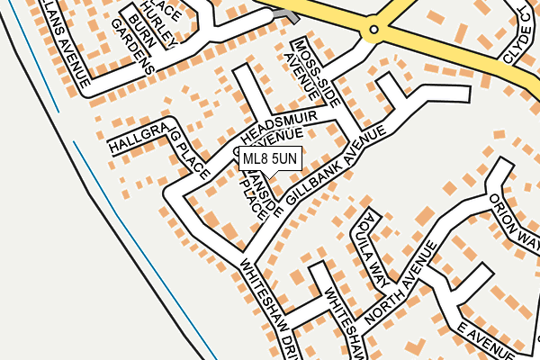 ML8 5UN map - OS OpenMap – Local (Ordnance Survey) ML8 5UN map - OS OpenMap – Local (Ordnance Survey)