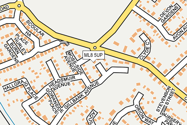 ML8 5UP map - OS OpenMap – Local (Ordnance Survey) ML8 5UP map - OS OpenMap – Local (Ordnance Survey)