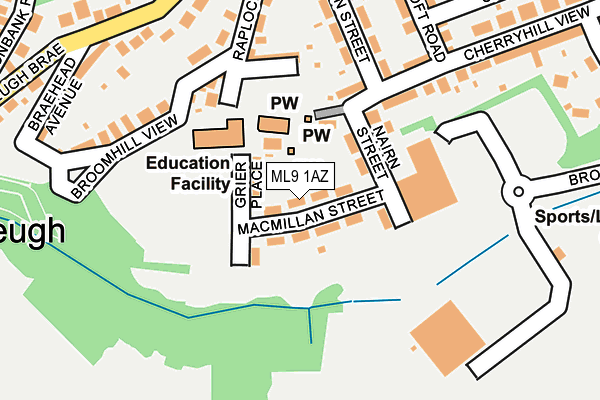 ML9 1AZ map - OS OpenMap – Local (Ordnance Survey) ML9 1AZ map - OS OpenMap – Local (Ordnance Survey)