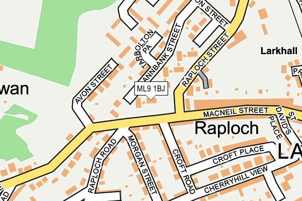 ML9 1BJ map - OS OpenMap – Local (Ordnance Survey)