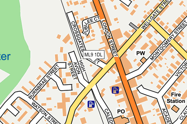 ML9 1DL map - OS OpenMap – Local (Ordnance Survey)