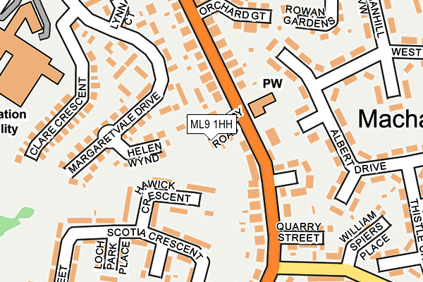 ML9 1HH map - OS OpenMap – Local (Ordnance Survey) ML9 1HH map - OS OpenMap – Local (Ordnance Survey)