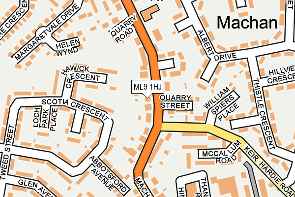ML9 1HJ map - OS OpenMap – Local (Ordnance Survey) ML9 1HJ map - OS OpenMap – Local (Ordnance Survey)