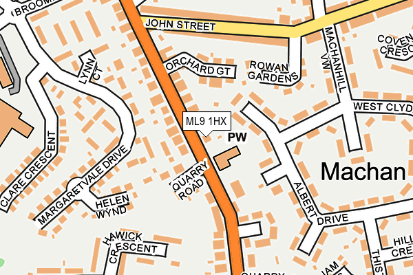 ML9 1HX map - OS OpenMap – Local (Ordnance Survey) ML9 1HX map - OS OpenMap – Local (Ordnance Survey)