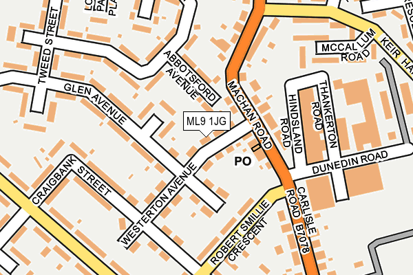ML9 1JG map - OS OpenMap – Local (Ordnance Survey) ML9 1JG map - OS OpenMap – Local (Ordnance Survey)
