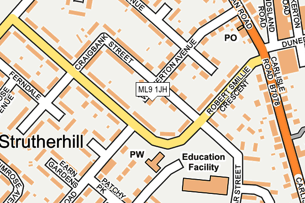 ML9 1JH map - OS OpenMap – Local (Ordnance Survey) ML9 1JH map - OS OpenMap – Local (Ordnance Survey)