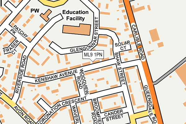 ML9 1PN map - OS OpenMap – Local (Ordnance Survey) ML9 1PN map - OS OpenMap – Local (Ordnance Survey)