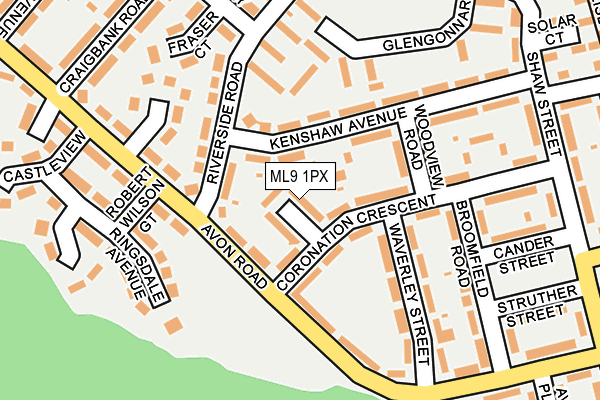 ML9 1PX map - OS OpenMap – Local (Ordnance Survey) ML9 1PX map - OS OpenMap – Local (Ordnance Survey)