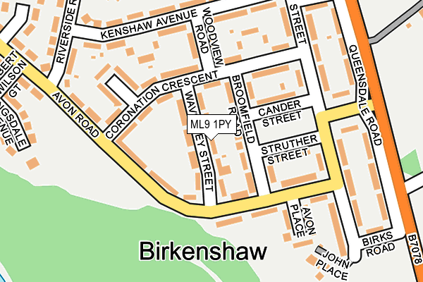 ML9 1PY map - OS OpenMap – Local (Ordnance Survey) ML9 1PY map - OS OpenMap – Local (Ordnance Survey)