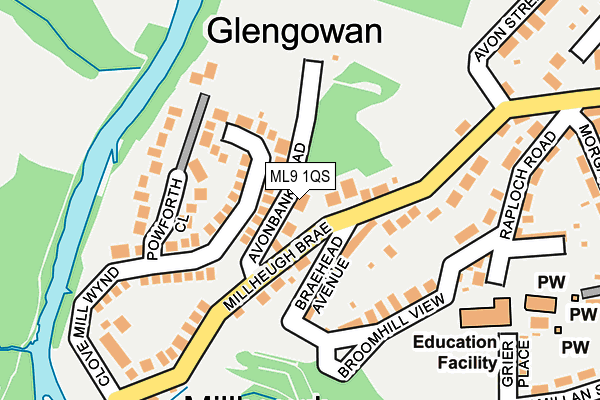 ML9 1QS map - OS OpenMap – Local (Ordnance Survey) ML9 1QS map - OS OpenMap – Local (Ordnance Survey)
