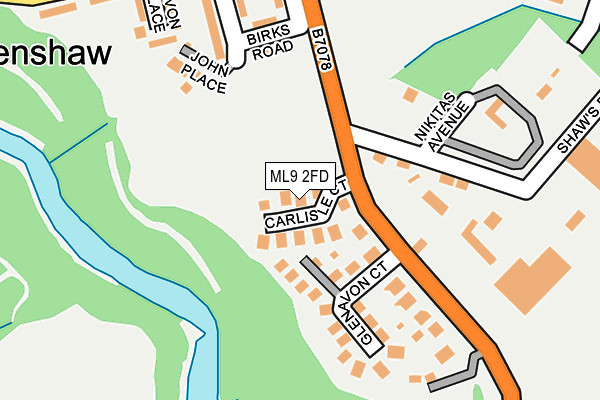 ML9 2FD map - OS OpenMap – Local (Ordnance Survey)