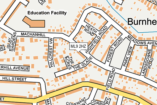 ML9 2HZ map - OS OpenMap – Local (Ordnance Survey) ML9 2HZ map - OS OpenMap – Local (Ordnance Survey)